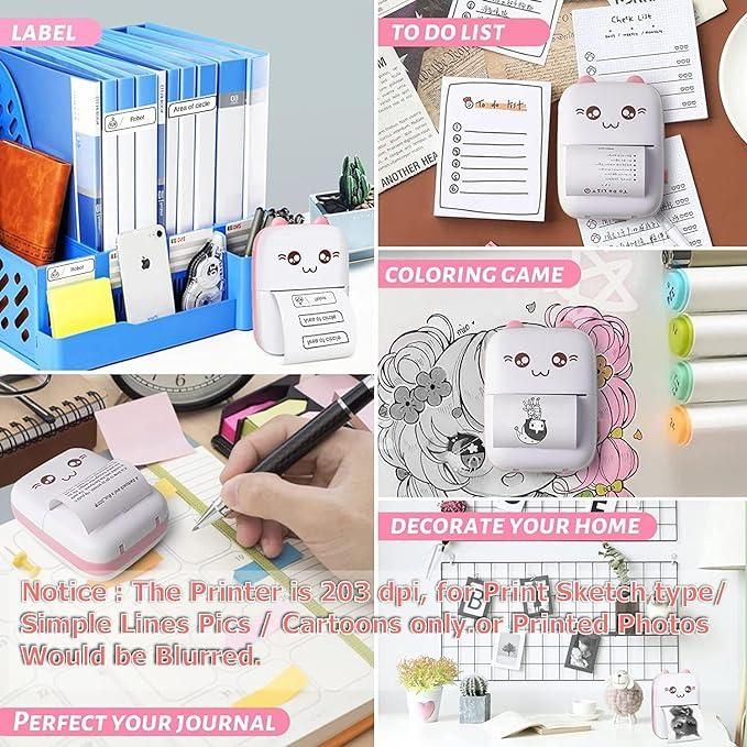Mini Inkless Bluetooth Printer | Portable Wireless Photo Printer 2025