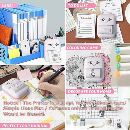 Mini Inkless Bluetooth Printer | Portable Wireless Photo Printer 2025
