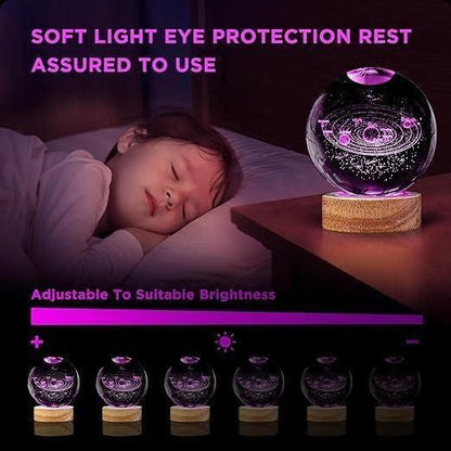 Aesthetic Galaxy Crystal Night Light