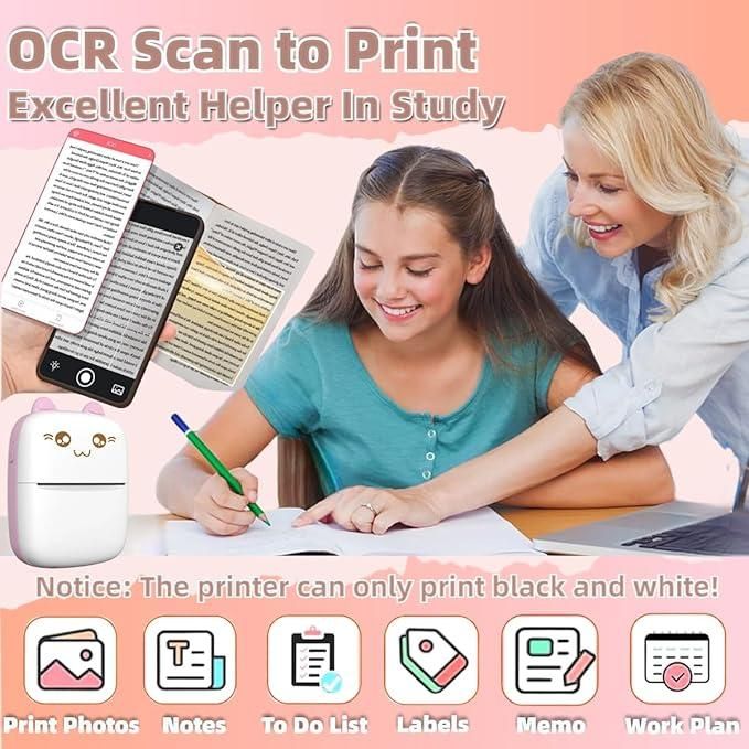 Mini Inkless Bluetooth Printer | Portable Wireless Photo Printer 2025